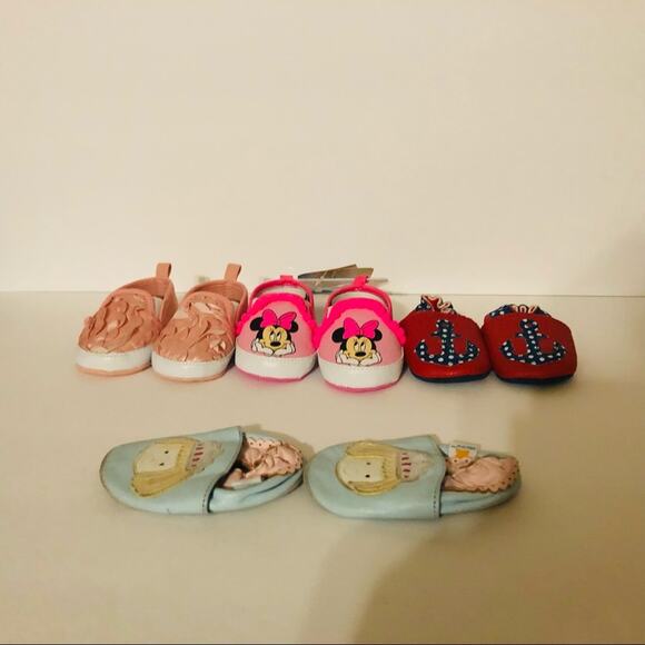 3-6 mos Baby Shoe Bundle- Judanzy, Disney, Rising Star, Ministar - Picture 11 of 12